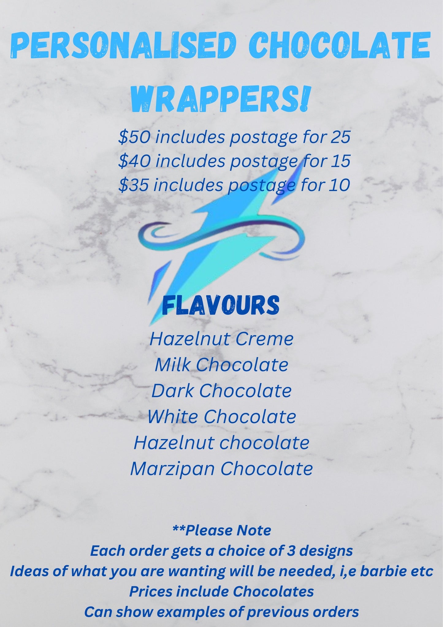 Personalised Wrapped Chocolates